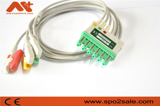 Кабель руководства кабеля MS16231 3 Ecg Draeger совместимый ECG терпеливый