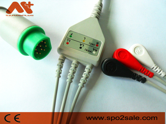10 кнопка руководства кабеля 3 Pin Сименс ECG