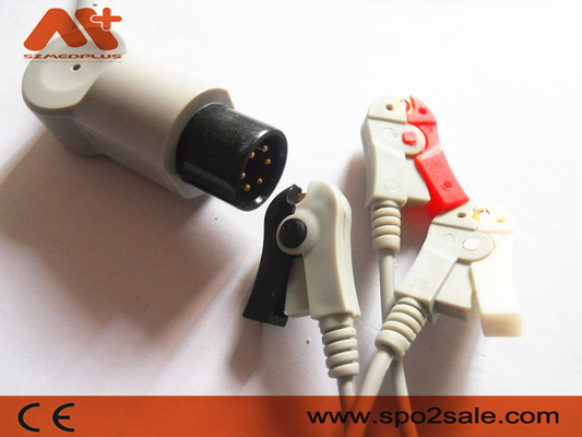Зажим кабеля TPU AHA Ecg руководства Pin 3 кабелей и Leadwires 6 Szmedplus AAMI ECG