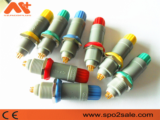 1P Pull Push 6Pin Пластмассовый плагин Серая раковина Серая рукава для 5.00мм кабеля медицинских устройств соединителей