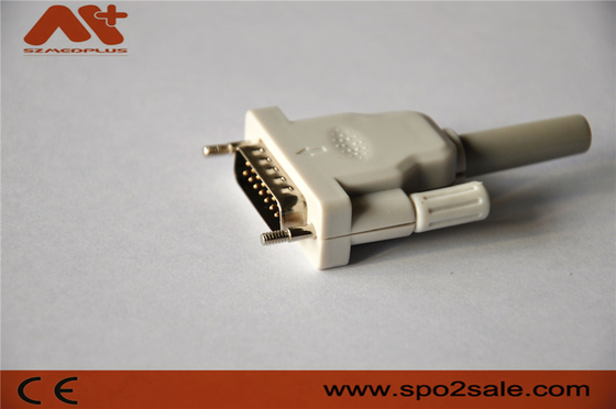 Кабель руководства EKG соединителя совместимый Bionet/Edan/Schiller 15pin 10 EKG с серым цветом
