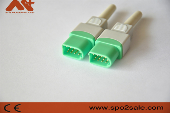 Соединитель 12Pin ECG для аксессуара терпеливого монитора Datascope медицинского с зеленым цветом