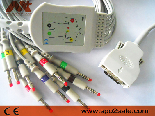 Сразу подключите кабель кабеля 9293-021-50 Mortara Ecg EKG на ELI 100, ELI 200, ELI 50