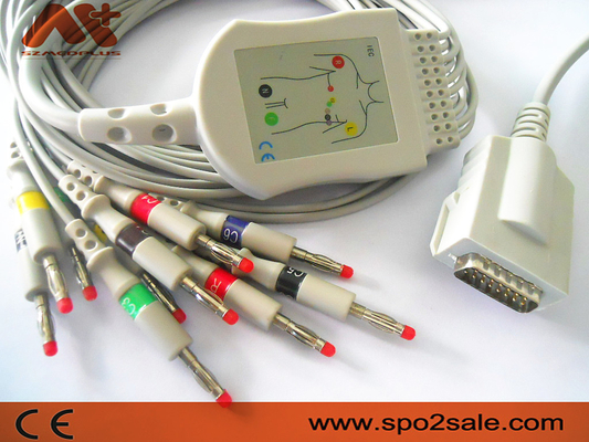 Burdick сразу соединяет банан 4,0 кабеля 012-0844-01 AHA EKG 7704