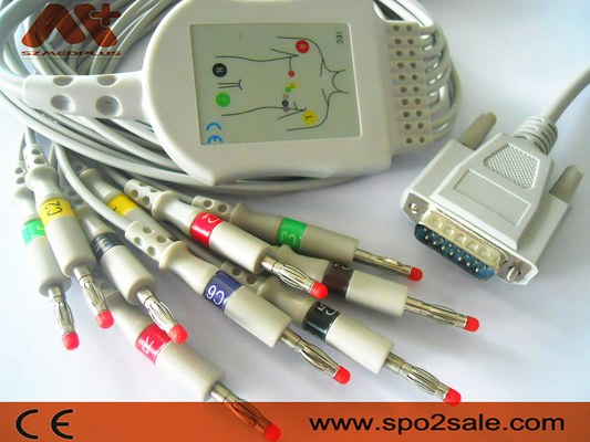 Кабель Pin Nihon Kohden Ecg кабеля 15 BA-902D EKG сразу соединяется