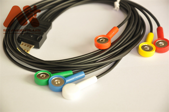 MT кабеля руководства Holter 6 кабеля ODM Schiller ECG - монитор 101 Uesd терпеливый