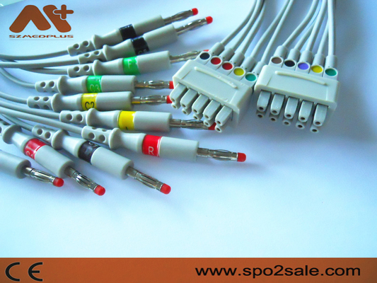 11 банан руководства Leadwire 10 GE Marquette EKG Pin - 38401816
