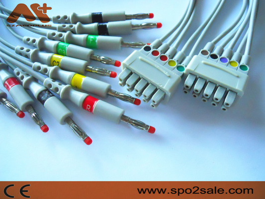 11 банан руководства Leadwire 10 GE Marquette EKG Pin - 38401816