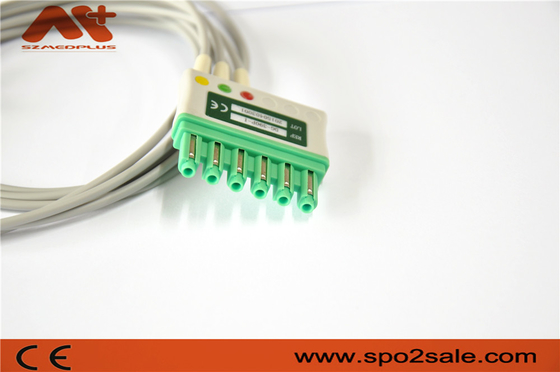 Кабель руководства кабеля MS16231 3 Ecg Draeger совместимый ECG терпеливый