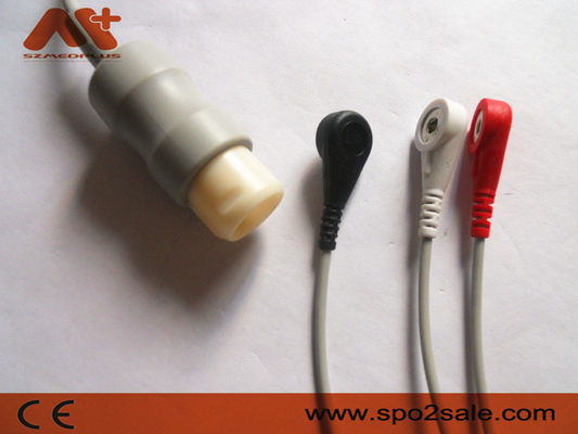 Кнопка 3 руководств Philips совместимая Непосредственн-соединяет кабель ECG - M1733A
