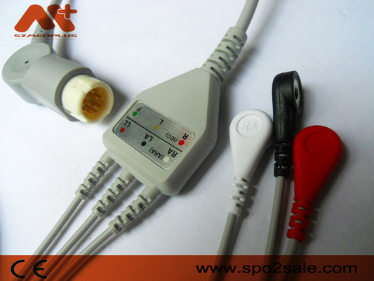 Кнопки цельный ECG руководства Philips кабель совместимой 3 терпеливый - M1972A