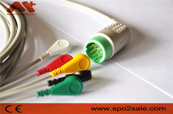 Stryker > MEDTRONI > кнопка 5 руководств Physio контроля совместимая Непосредственн-соединяют кабель ECG - 11110-000066