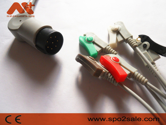 Nihon Kohden OEC-6102A, OEC-6105A, OEC-6120A, OEC-6120J, зажим 5Lead OEC-6120K совместимый Непосредственн-соединяет кабель ECG