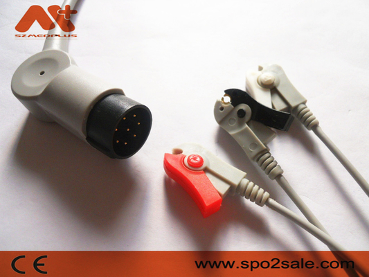 Nihon Kohden OEC-6102A, OEC-6105A, OEC-6120A, OEC-6120J, зажим 3Lead OEC-6120K совместимый Непосредственн-соединяет кабель ECG