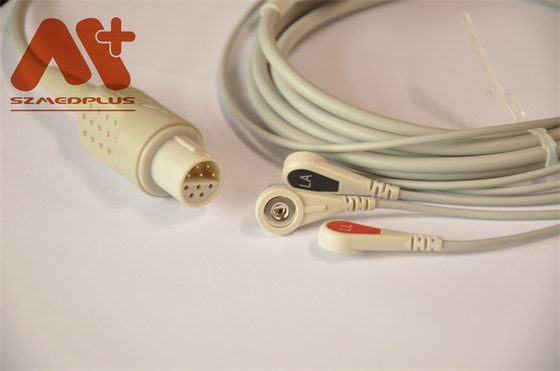 Монитор Lohmerier терпеливый привязывает кнопку руководства кабеля 3 ECG для M010 M011 M211 Defi 501